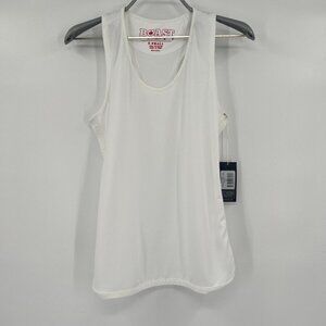 BOAST Women's White Sport Tank Racerback Top Workout sz XS *TinySpot on Shoulder